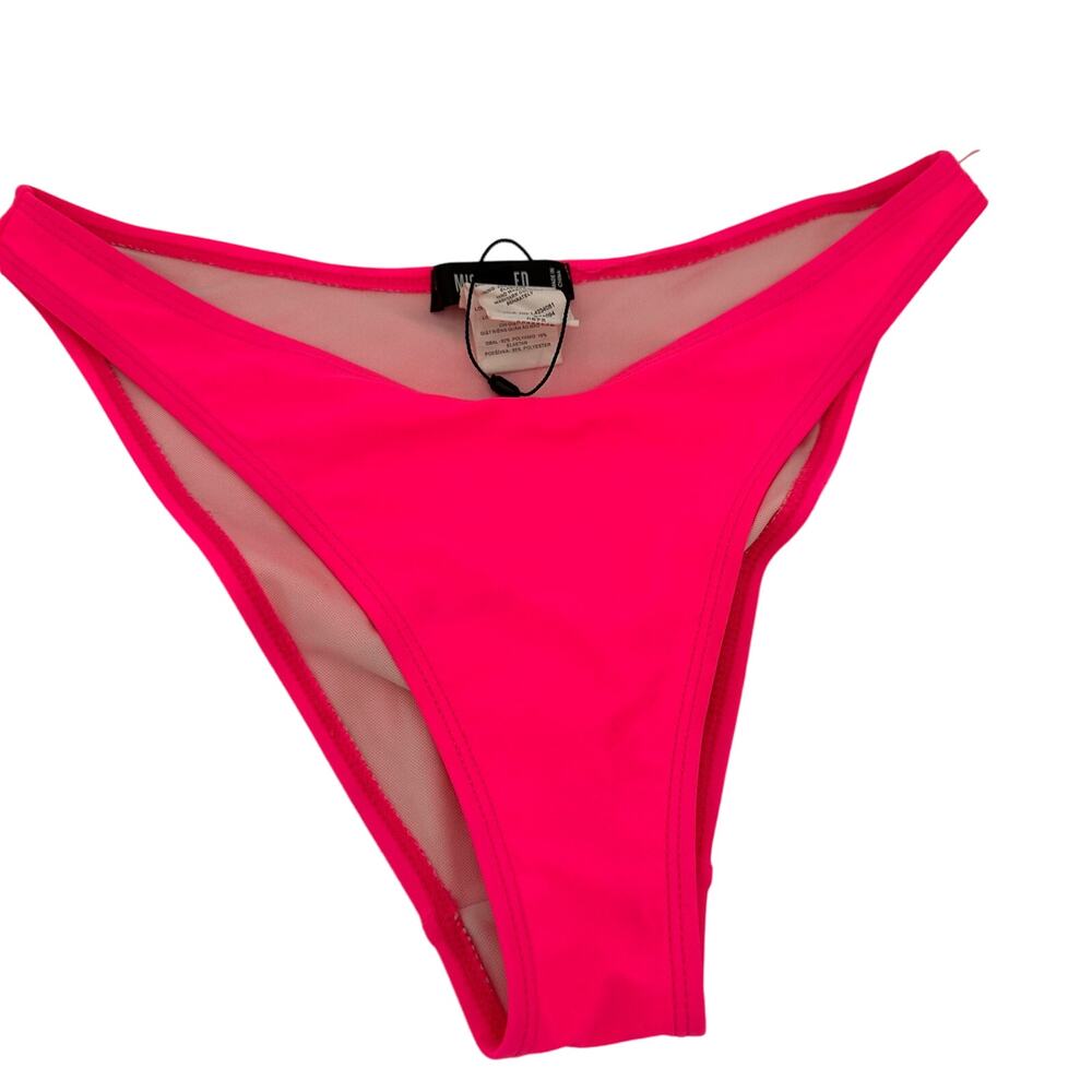 Missguided Bright Pink Bikini Swim Bottom Size 8